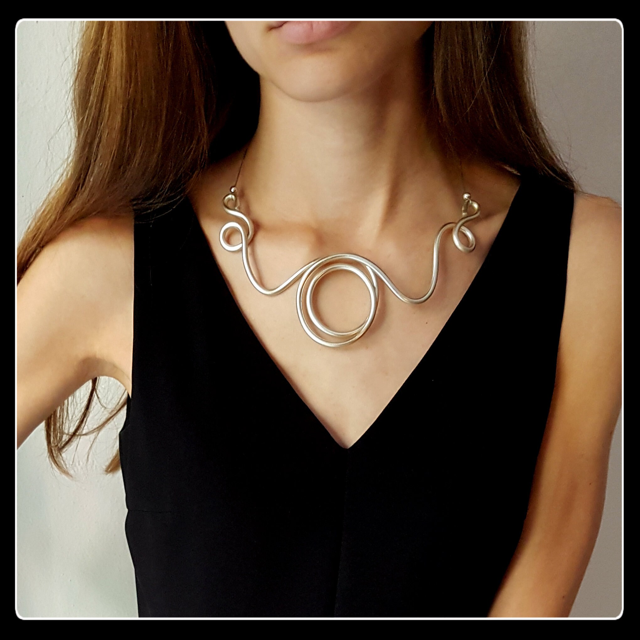 Collana Contemporanea in Alluminio gioielli alluminio Idea Regalo