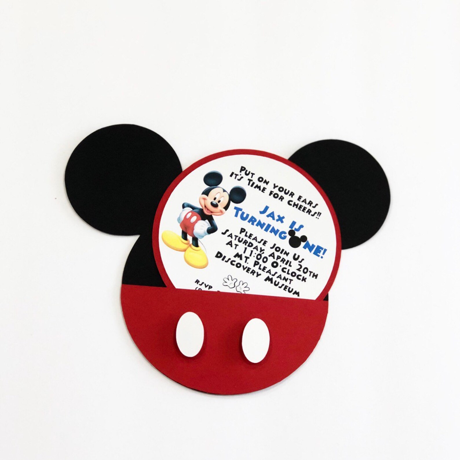Mickey Mouse Invitation Mickey Mouse Birthday Invitation Etsy