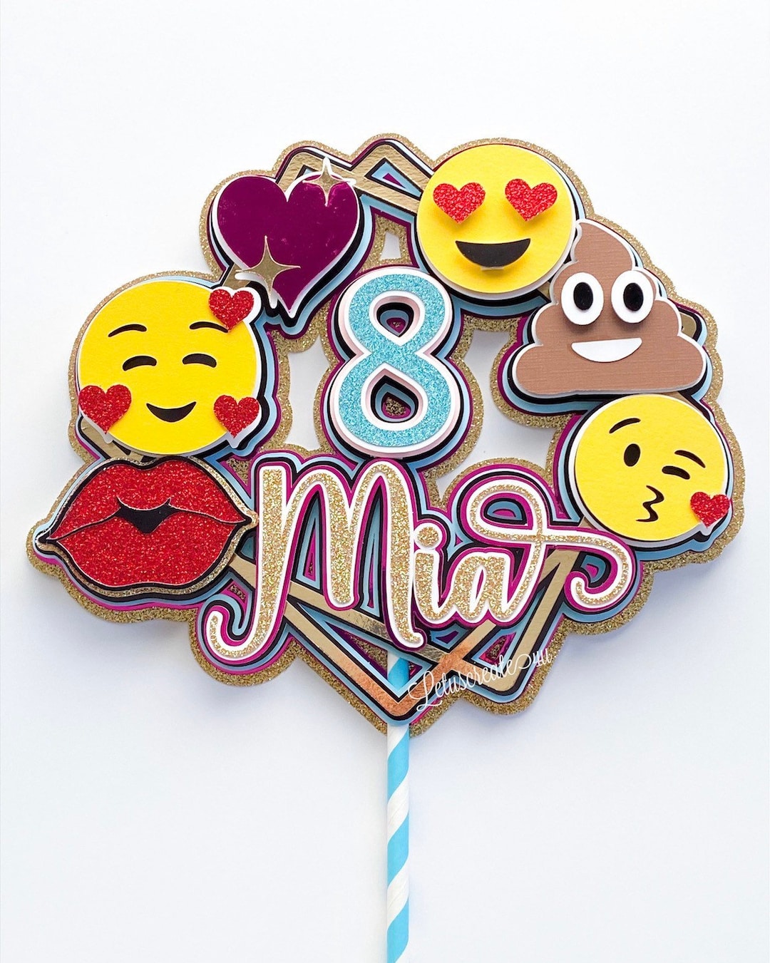Emoji Cake Topper Emoji Birthday Theme Etsy