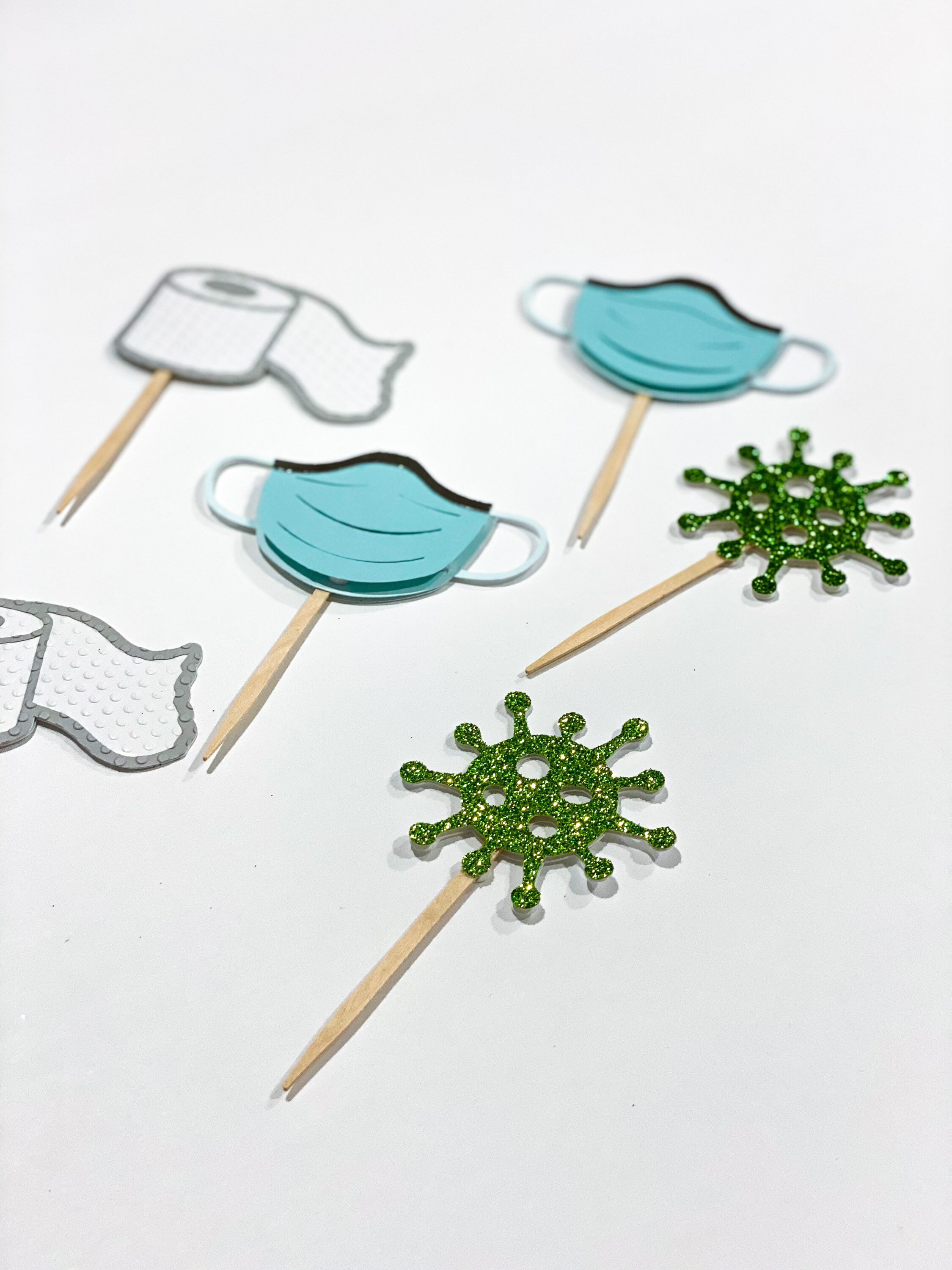 Quarantine Birthday Cupcake Topper | Set of 12