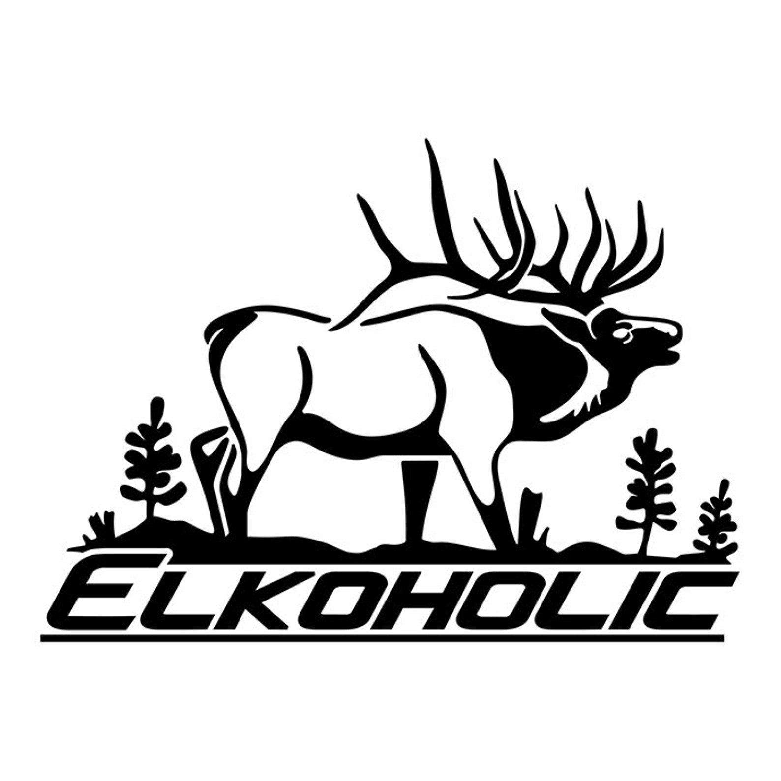 Elkoholic Elk Hunting Decal HI03 Etsy