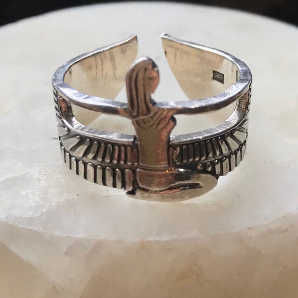 Goddess Isis Silver Ring - Ancient Egypt