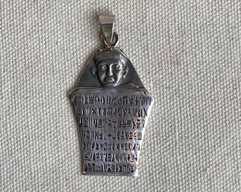 Canopic jar pendant, sterling silver 925, Ancient Egypt