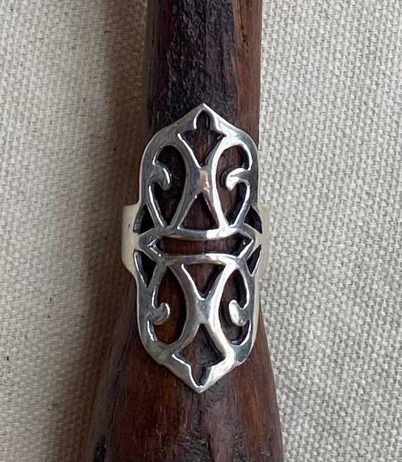 Arabesque Openwork Ring, Sterling Silver 925 - Etsy
