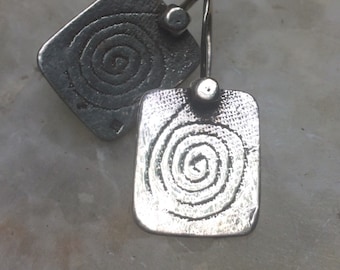 Silver earrings - Tuareg design - Spiral - Handmade in Cairo