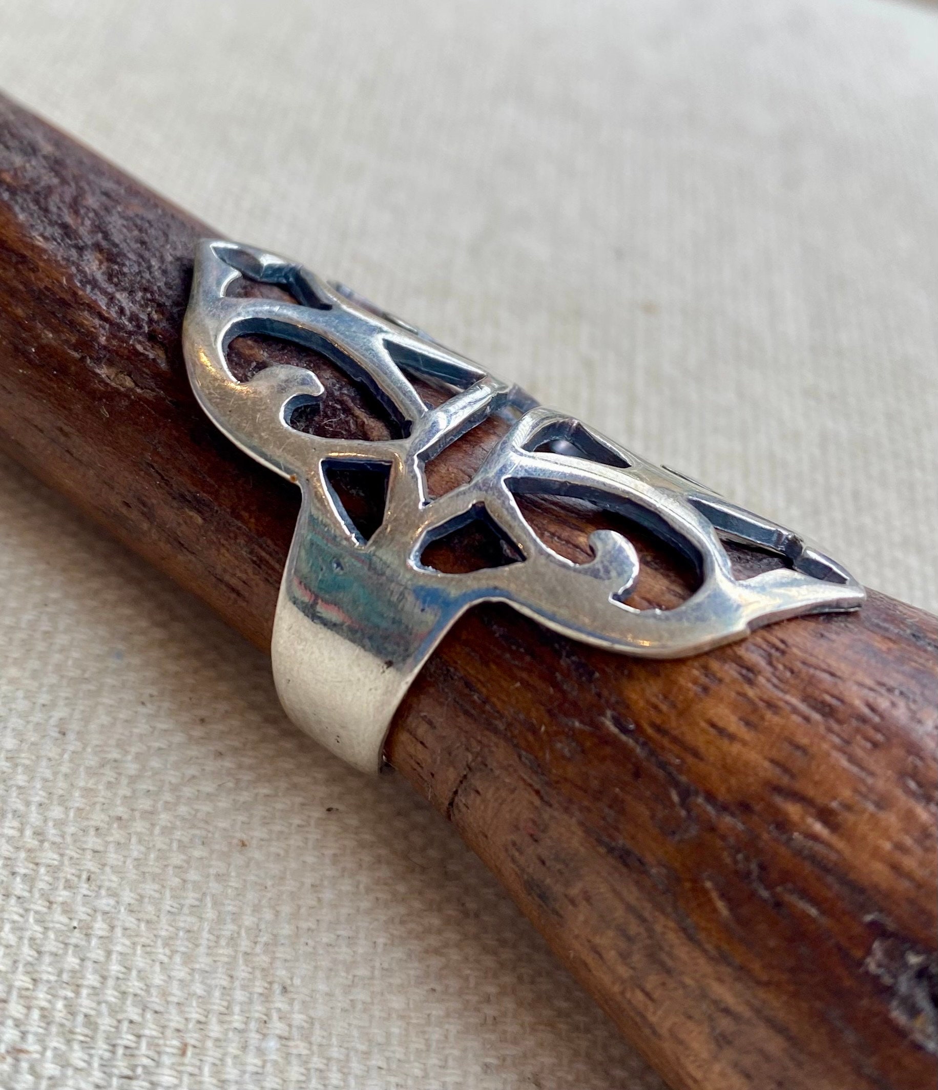 Arabesque Openwork Ring, Sterling Silver 925 - Etsy