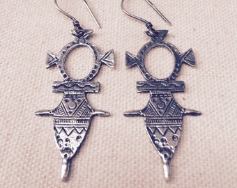 Tuareg cross design earrings - handmade in Cairo