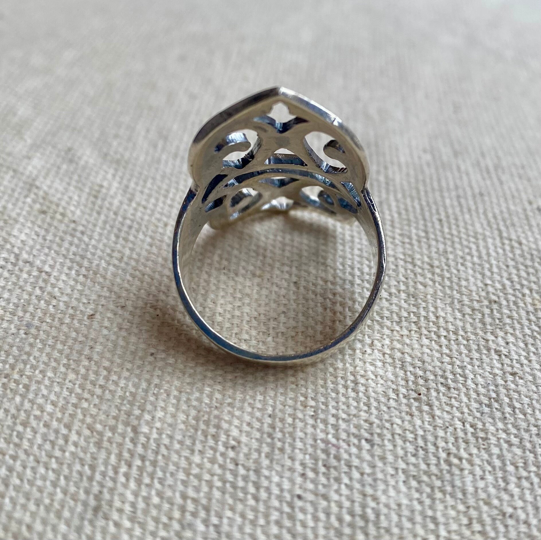 Arabesque Openwork Ring, Sterling Silver 925 - Etsy
