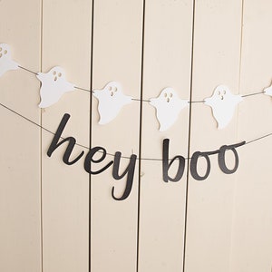 Hey Boo Banner, Halloween Party Decor, Trick or Treat, Till death do us party, Boo, Halloween Party Ideas, Halloween Sign, Spooky One