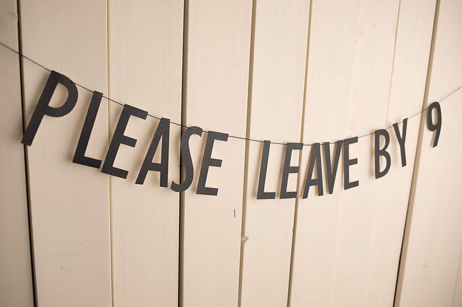 Please leave by 9 Glitter Banner Funny Sarcastic Party Decor | Etsy