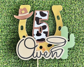 Rodeo Little Cowboy Cake Topper, My first rodeo, farm theme cake topper, Cowboy Party, Wild West Party, Saddle up birthday