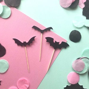 Bat Cupcake Toppers, Halloween Party Decor, Halloween Cake Topper, Cake Sign, First Birthday Party
