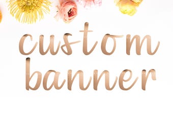 Custom Glitter Party Banner: Script Font, Personalized Decoration