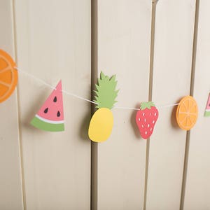 Fruit Party Garland- fiesta - Summer Pool Birthday Theme, Outdoor Party, Twotti Frutti Party, Hawaiian luau