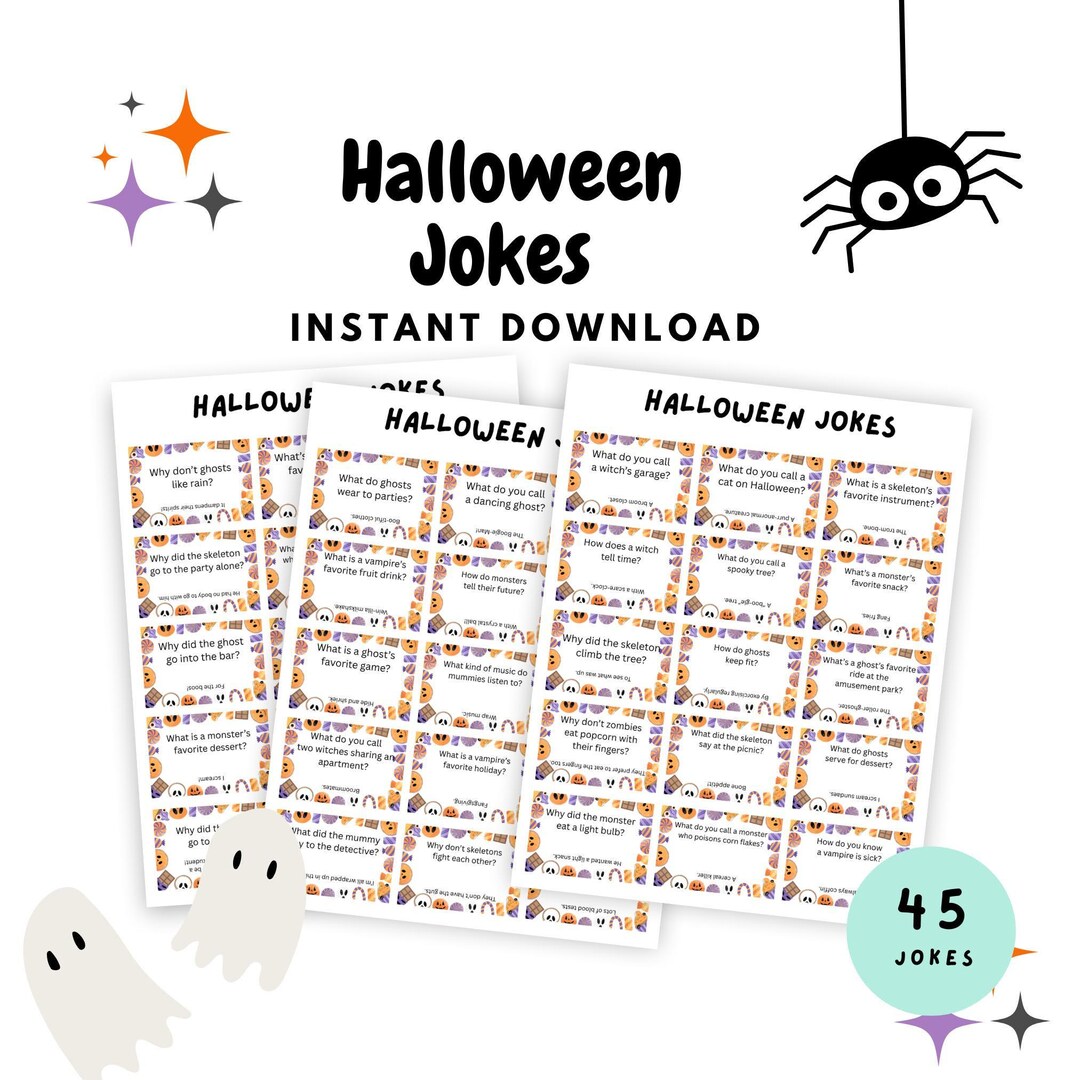 Halloween Jokes: Printable Riddles for Spooky Fun (digital Download ...