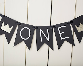 Wild One Banner - Birthday Banner - First Birthday - Wild Thing - One Banner - Photo Prop - Wild Rumpus Party Decor