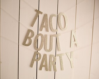Taco bout a party banner, Fiesta Party Decor, Taco Twosday , Cake smash, Cinco De Mayo, Taco Bar Banner, Photo Backdrop, Birthday Banner