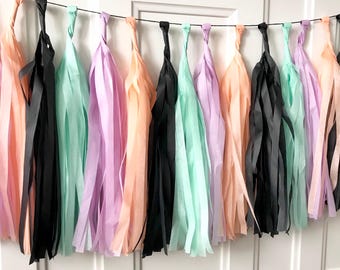 Pastel Halloween Tassel Banner: Spooky Party Decoration