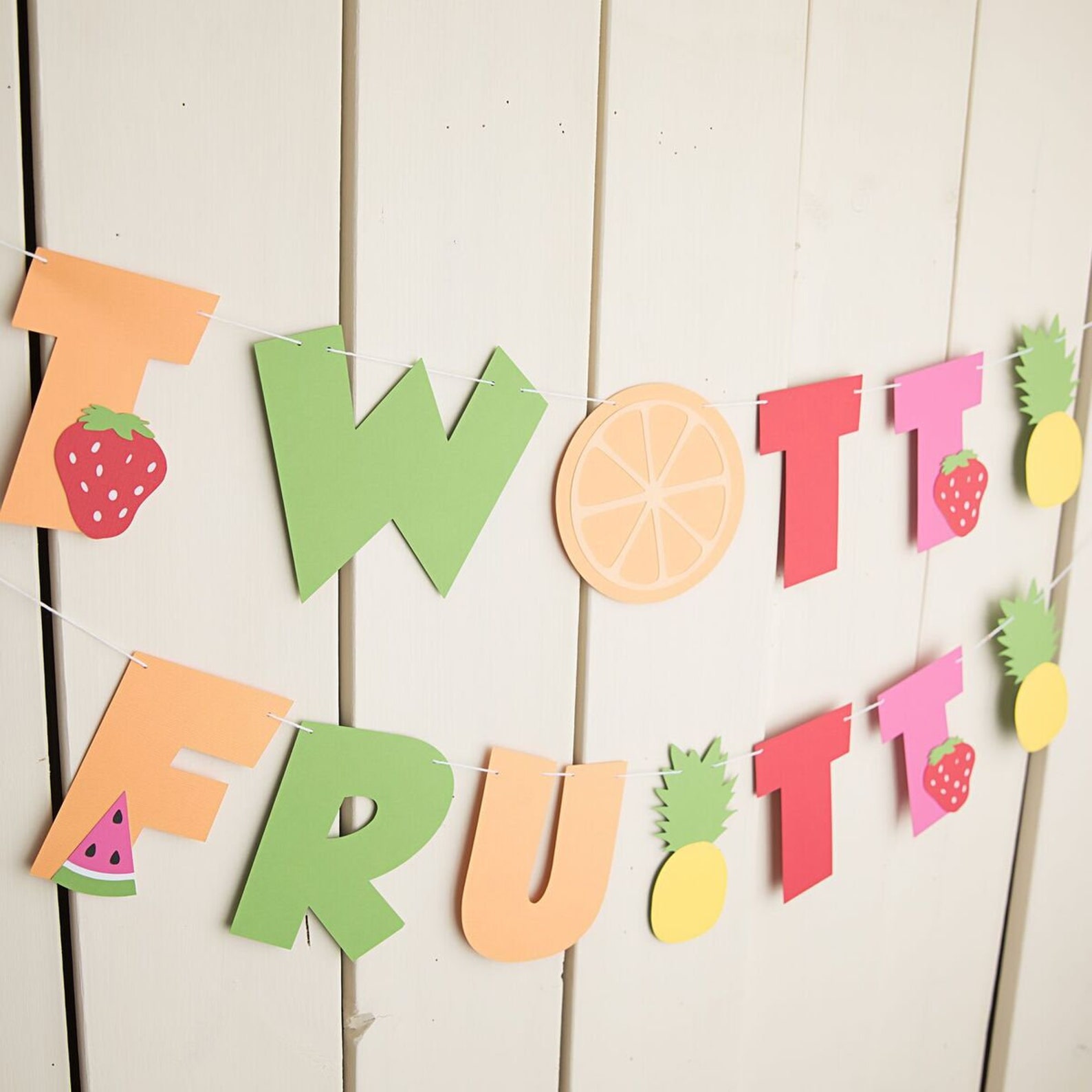 Twotti Fruitti Birthday Banner twotti Frutti Party Summer - Etsy Canada