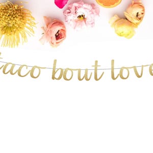 Taco Bout Love Banner: Glitter Fiesta Engagement Party Decor