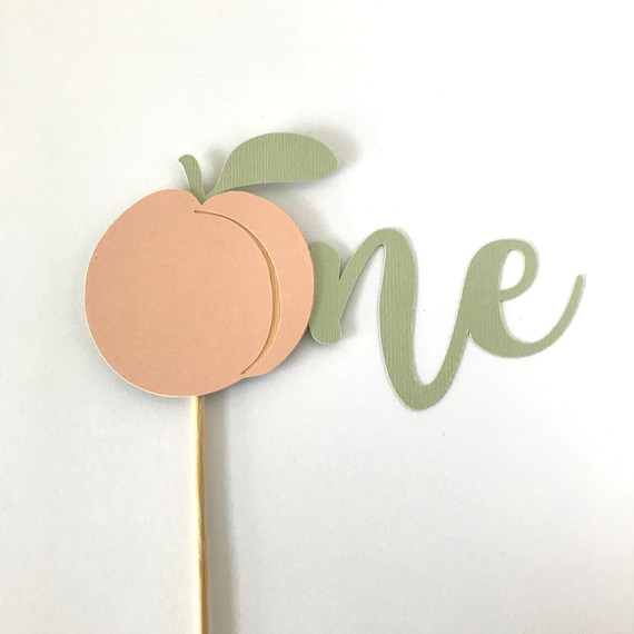Peach "One" Cake Topper: First Birthday Party Decor