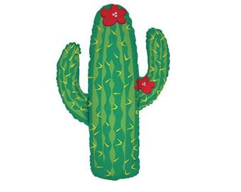 Cactus Balloon - Jumbo Cactus Party Decor - Fiesta Party Ideas - Baby Shower - Cinco De Mayo - Taco Twosday - Llama Party - Saguaro Cactus