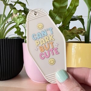 Can’t park but cute motel keychain, Driving Test Gift, First Car, Bad Driver Club, Hot Girls Hit Curbs, Cute mom Keychain, 21st bday gift