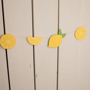 Lemon Slices Garland, Summertime Birthday Party Decor, Lemonade Stand Decor, Twotti Frutti Party, Bridal Shower, Baby Shower, lemonade stand image 2