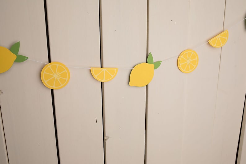 Lemon Slices Garland, Summertime Birthday Party Decor, Lemonade Stand Decor, Twotti Frutti Party, Bridal Shower, Baby Shower, lemonade stand image 2