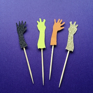 Zombie Cupcake Toppers, Halloween Party Decor, Day of the Dead, Zombie Arm Party, Halloween Party Decorations, Walking Dead