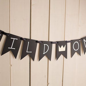 Wild One Banner, First Birthday Party Decor, Tribal Banner, Wild Thing, Wild One Cake Smash Prop