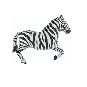 Zebra Balloon, Jungle Party Decor, Safari Jumbo Balloon, Zoo Party, Monochrome Animal Balloon