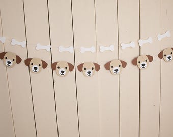Puppy Pawty Paper Garland, Adopt puppy, puppy party, Let's Pawty, Baby Shower Theme