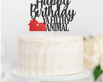 Ya Filthy Animal Cake Topper: Funny Christmas Birthday Party Decor