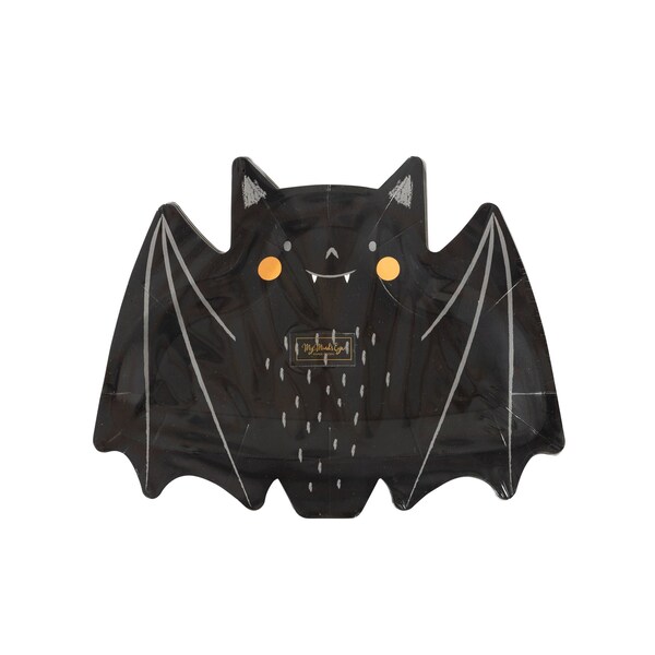 Bat Paper Plate, 8ct halloween paper plate, Spooky one Birthday Party, Spooky Brunch, Groovy Halloween Party, spooky dude, Vampire