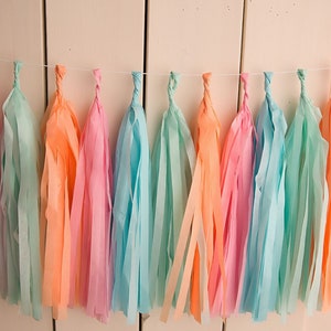 Tassel Banner, First Birthday Highchair Banner, Ice Cream Party, Bridal Shower, Custom Tassel garland, Photo Booth Prop, Tissue Paper