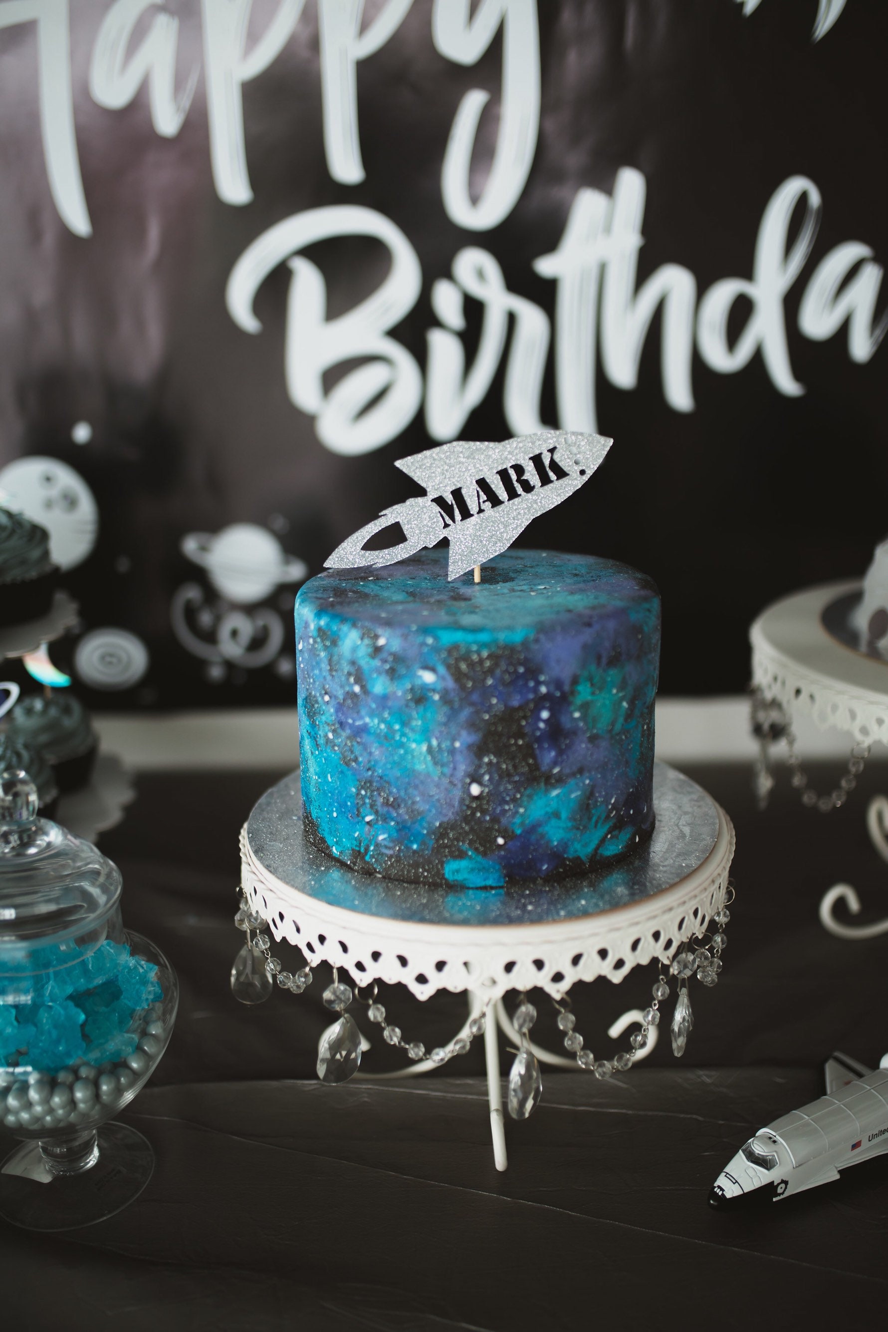 Outer Space Galaxy Solar System cake side Strips Edible Icing Image 3  strips per sheet - Walmart.com