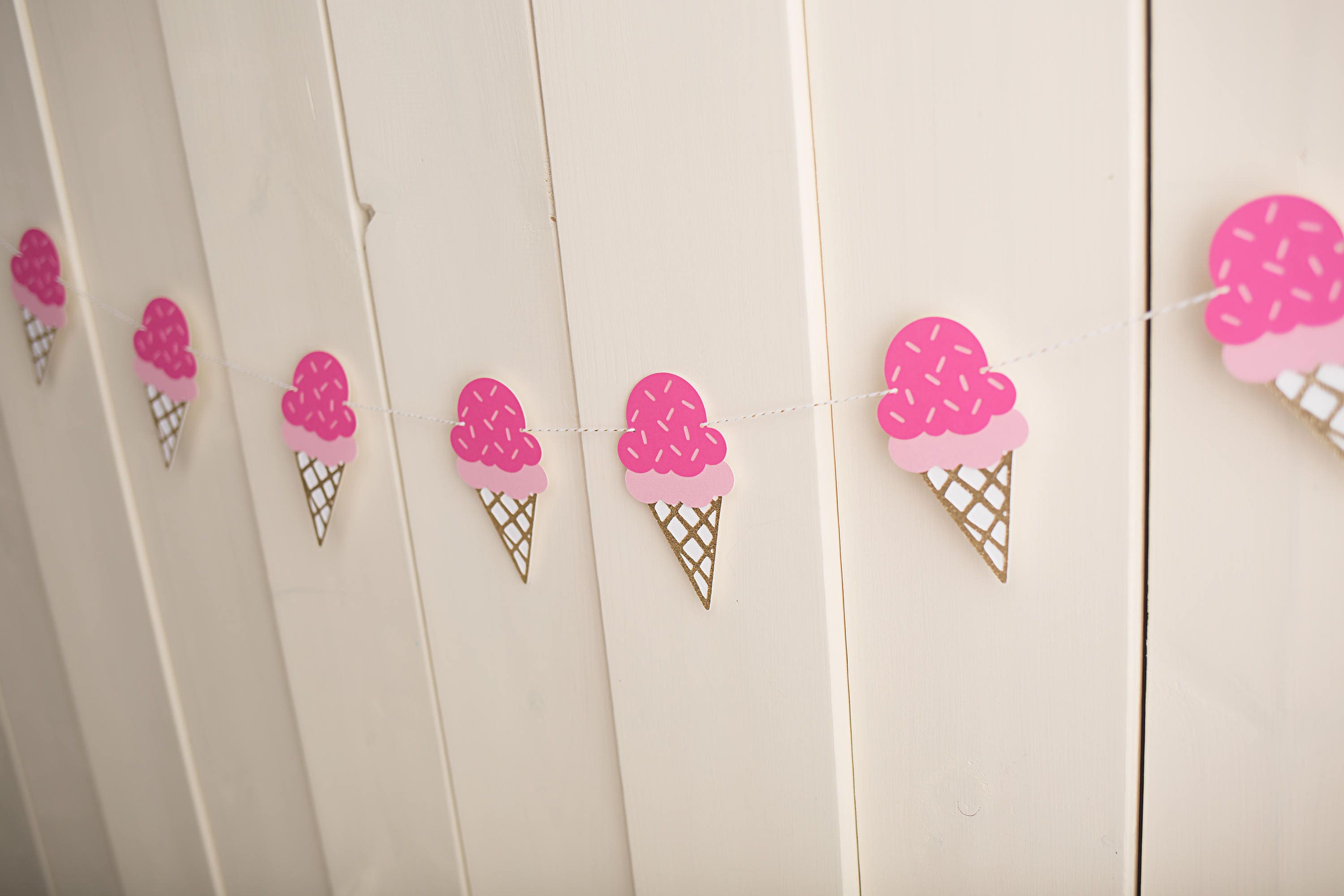 Ice Cream Garland Ice Cream Social Party Decor Kids Room Etsy
