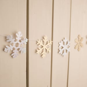 Glitter Snowflake Paper Garland: Winter Wonderland Party Decor