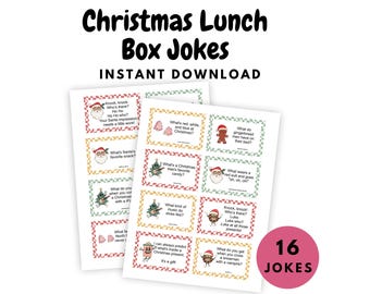 Christmas Lunch Box Jokes for Kids: Retro Holiday Notes (PDF)