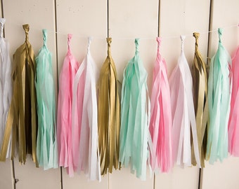 Pastel Tassel Banner, Tassel Garland Party Decor, Under the Sea, First Birthday, 1st Birthday Decorations, High Chair Banner, unicorn party