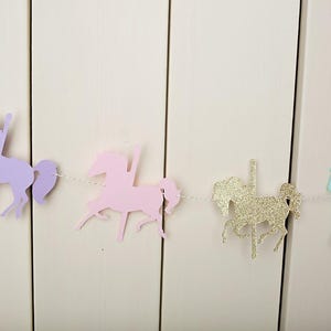 Carousel Horse Garland: Carnival Circus Party Bunting