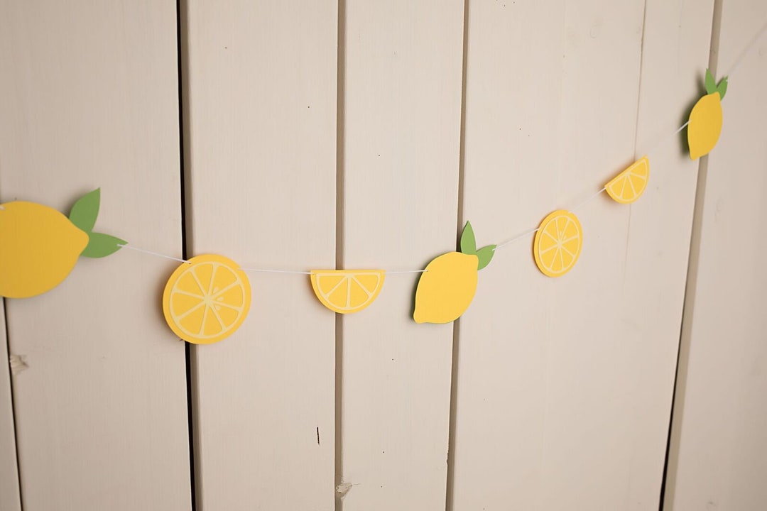 Lemon Garland Summertime Birthday Party Decor Lemonade Stand - Etsy