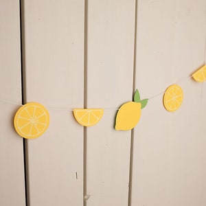 Lemon Slices Garland, Summertime Birthday Party Decor, Lemonade Stand Decor, Twotti Frutti Party, Bridal Shower, Baby Shower, lemonade stand image 1