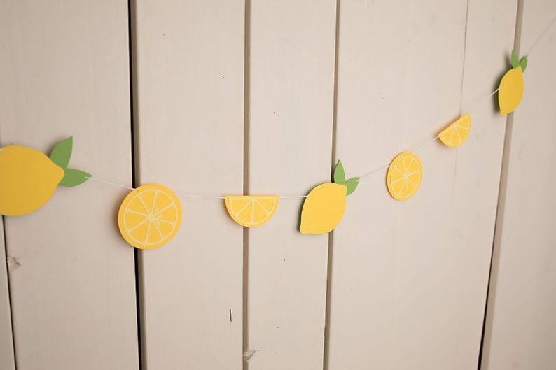 Lemon Slices Garland, Summertime Birthday Party Decor, Lemonade Stand Decor, Twotti Frutti Party, Bridal Shower, Baby Shower, lemonade stand image 1