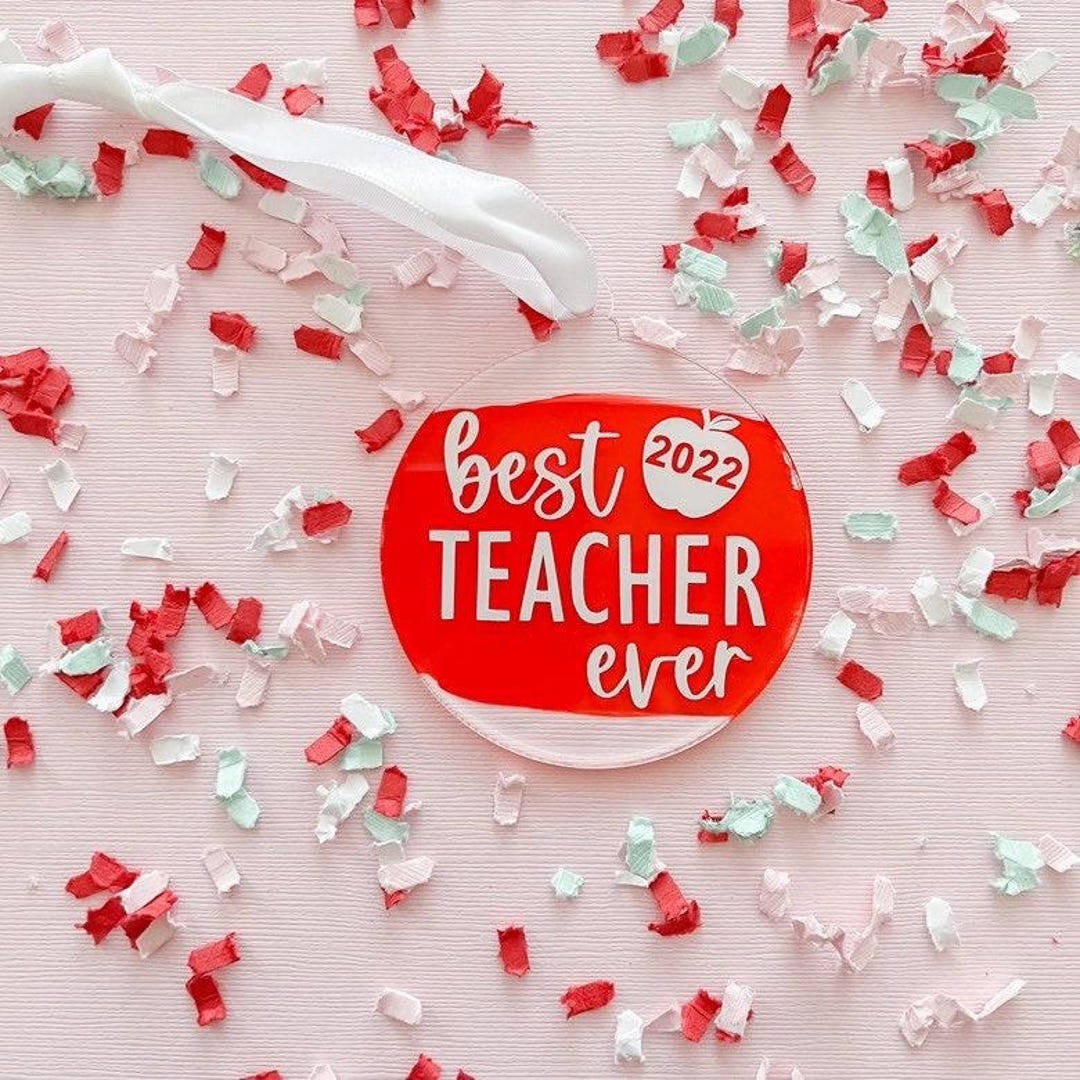 2023 Teacher Ornament Gift, Best Teacher Ever, Kids Gift Ideas for ...