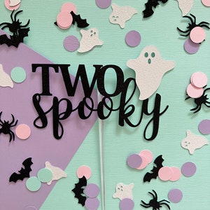 Zwei gruselige Cake Topper, Halloween Party Dekoration, Halloween Cake Topper, Kuchenschild, Little Boo, Halloween Birthday