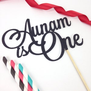 First Birthday Cake Topper, Custom Name Cake Topper, Cake Smash, Is one Party Topper, 1st Birthday Party Decor, Cake Decoration Sign