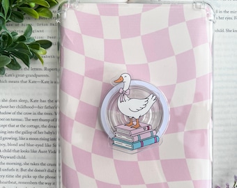 Silly Goose E-Reader/Phone Grip: Whimsical Book Lover Gift, MagSafe Book Lover Gift  Stocking Stuffer