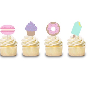 Sweet Treats Cupcake Toppers, Candyland Party Decor, Sweet One Party, Two sweet, Sweet Treats Birthday theme, Candy Land